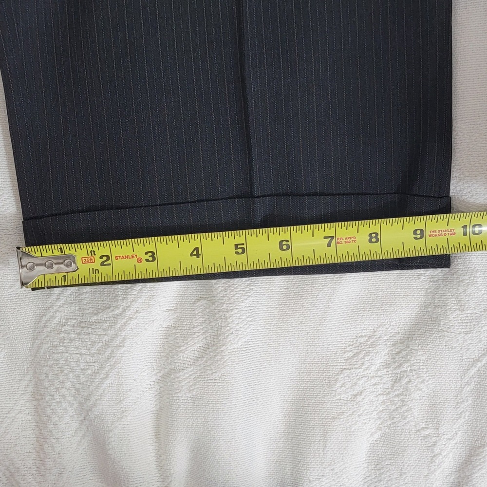 Perry Ellis Portfolio NWOT 50R Suit Modern Fit Pinstripe Black 2 Button Blazer - Picture 16 of 16